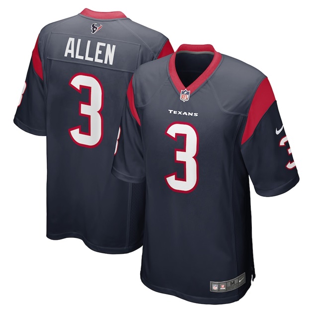 mens nike kyle allen navy houston texans game jersey